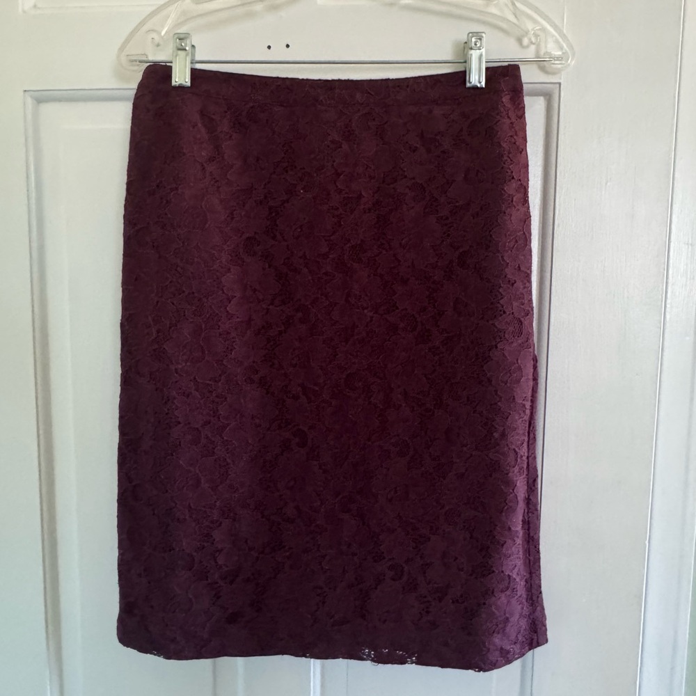 Banana Republic Purple Pencil Skirt Knee-Length Work